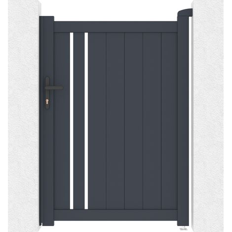 Portillon aluminium 1m GIONA 100x140cm gris (1/5)