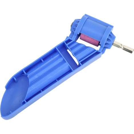 Affûteuse de forets portable à tige droite, hélicoïdale, outil d'affûtage électrique bleu (1/5)
