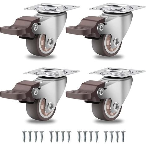 de 4 petites roulettes pivotantes de 25 mm rotation à 360 (1/4)