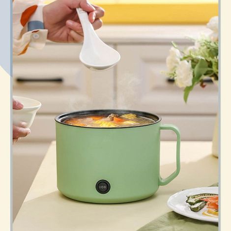 Mini pot électrique Pot à cuisson électrique electromenager fait Panier de vapeur vert à la menthe et à la nourriture Vert (1/4)