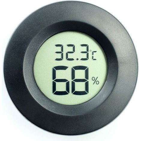 SHINING HOUSE Mini-LCD-Digital-Thermometer-Hygrometer, Temperatur- und Luftfeuchtigkeit, tragbares Thermometer, Temperatur-Hygrometer-Anzeige, geeignet für Büro, Küche, Zigarrenschachtel, Reptilien-In (1/5)