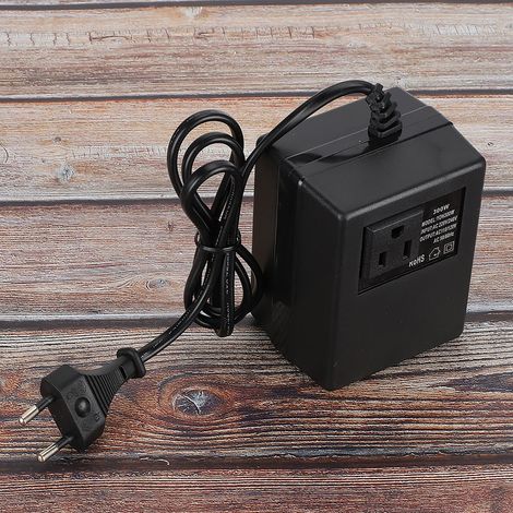 300-W-Leistungstransformator, Spannungswandler, Wechselstrom 220 V auf 110 V, EU-Steckeradapter (1/5)