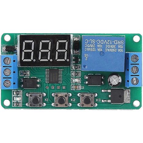 Einkanaliges Timer-Steuerschalter-Relaismodul, einstellbarer Triggerzyklus (DC 12V)