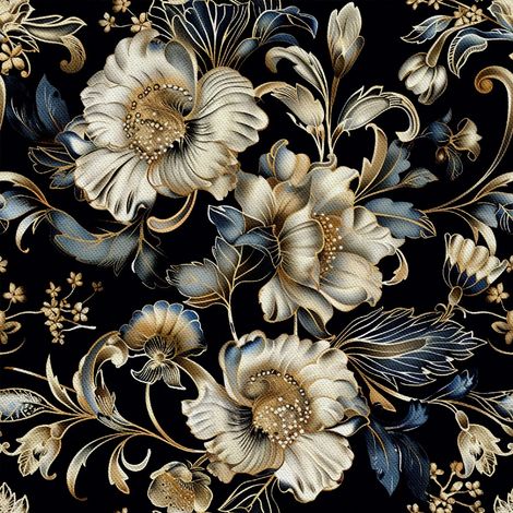 Tela Oxford decorativa para exteriores - Motivo floral I DX5512 (1/5)