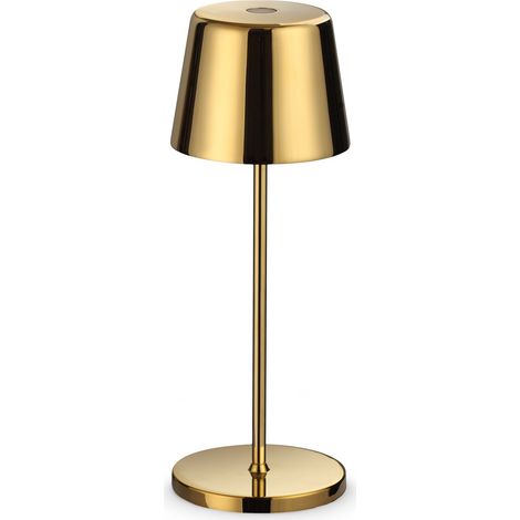 Ideal Lux Lampada da tavolo Cute 1 luce LED integrato IP65 oro acrilico (1/3)