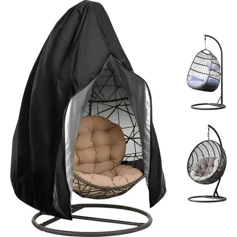Funda para silla colgante: Funda impermeable y resistente a los rayos UV para silla colgante，fabricada en tejido Oxford 210D，190 x 115 cm (1/5)