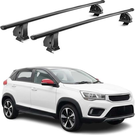 OMAC Stahl Dachträger Querträger DR 3 2018-2026 – TÜV / DIN 75302:2019 – Abschließbar – Max. 75 kg – 2 Stangen – Schwarz (1/5)