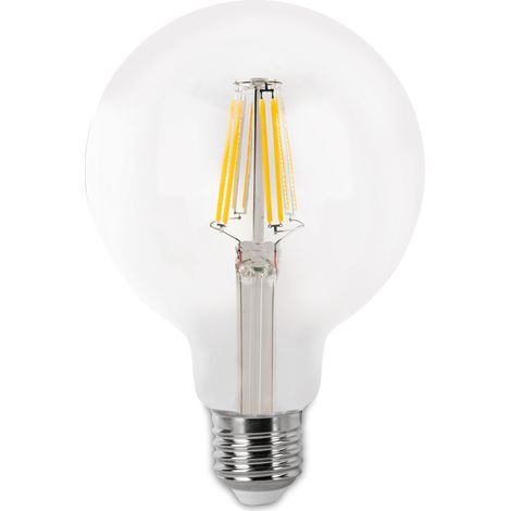 Lampadina globo LED filamento matel e27 g80 4w fredda trasparente (1/2)