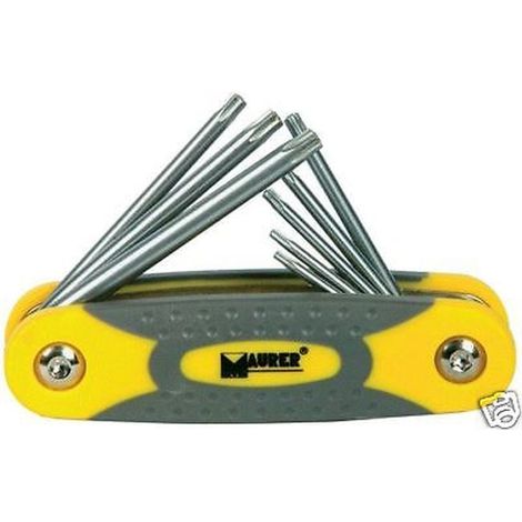 CHIAVI TORX PIEGHEVOLI MAURER - 8PZ - CON FORO
