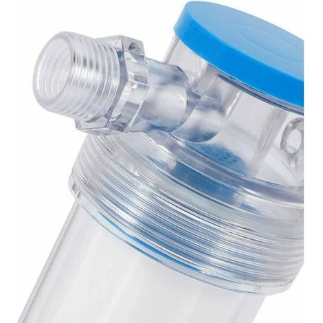1 Filtre à eau, Précision 0,005 mm, Plastique, Blanc et bleu, Pour machine à laver et douche (1/3)