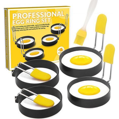 Moule À Omelette - Moule À Crêpe En Fonte - Pour Cuisinière Électrique Gaz Induction - Lot De 4 Pièces (1/5)