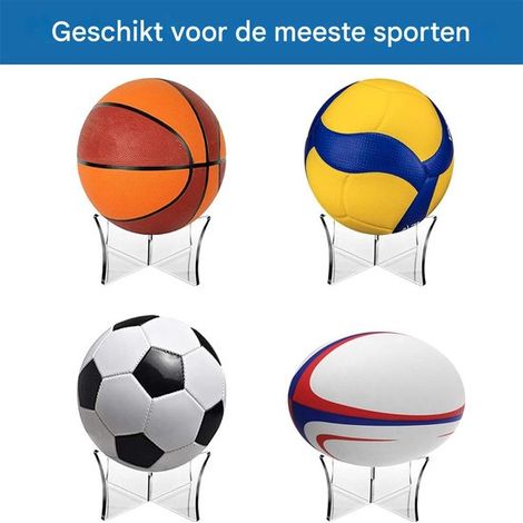 Porta palloni trasparente in acrilico - Trasparente - Porta palloni in acrilico - Espositore per palloni da calcio - Espositore per palloni da basket resistente - Espositore per palloni da collezione (1/4)