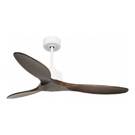Modulo Slim de Klassfan - Ventilateur de plafond et destratificateur moteur DC blanc et pales bois sombre 25 à 40 m²