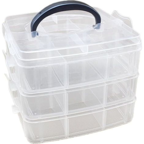 18 grilles de maquillage amovibles bijoux en plastique porte-organisateur rangement boîtiers conteneurs pour jouets pilules perles artisanat boucles d'oreilles accessoires-Fei Yu (1/5)