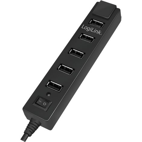 Hub USB 2.0, 7 porte con interruttore on/off, veloce - LogiLink, (1/5)