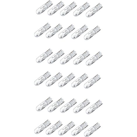Lot de 30 ampoules halogènes T5 17 86 206 286 pour tableau de bord automobile, 1,2 W, 12 V, lithium. (1/5)