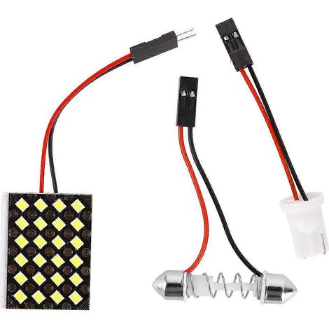 Panneau LED T10 pour voiture, lumière blanche, lampe de lecture universelle pour coffre, plafonnier, ampoule 48/24/12 SMD, 12 V, 5050/3030, intérieur automobile (1/5)