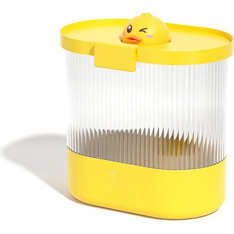 Bac à riz étanche anti-humidité, réservoir de stockage de grains en PP PET renforcé, pour farine et croquettes chien, jaune canard (1/5)