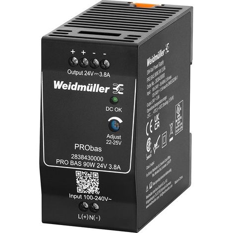 Weidmüller Stromversorgung PRO BAS 24V DC 3,8A 90W Schraubanschluss