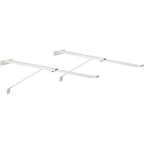 Par de baldas suspendidas en acero inoxidable para soporte pilozzo. Carga máxima 50 kg (1/3)
