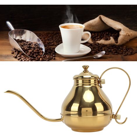 Cafetière en acier inoxydable, bec étroit, bouilloire à filtre, théière impériale, spéciale pour le thé Kung Fu (1/5)
