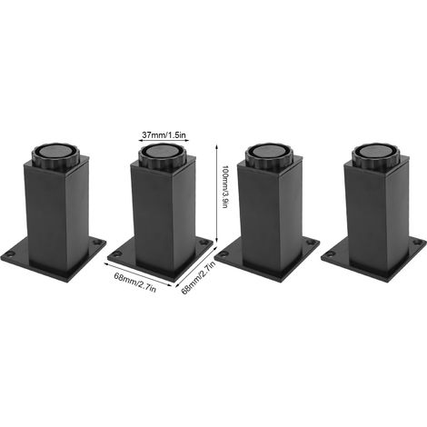 Juego de 4 patas de aluminio ajustables para muebles (1/5)