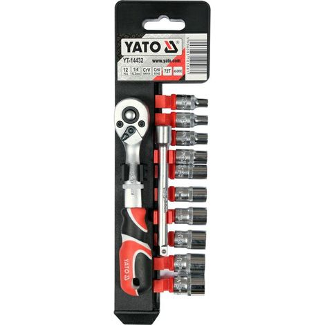 Llaves y dados Yato yt-14432 12 piezas 72 dientes