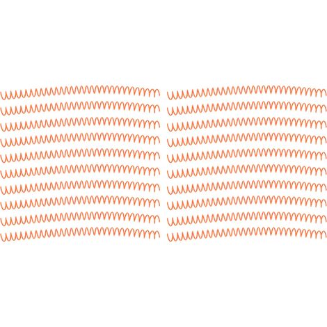 20Pcs Spiral Binding Coil Large Capacity Spine Comb 30 Holes 13mm Diameter Set Kit Orange (1/5)