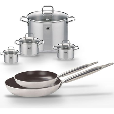Lot Poêles 24/28 cm et Faitouts 12/14/16/26 cm Elo Bistro Line (1/4)