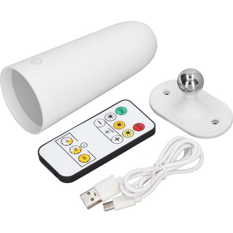 Applique murale LED Toivize sans fil magnétique rechargeable rotative 360° blanche lecture (1/5)