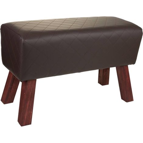 Taburete tapizado marrón 72x30x47