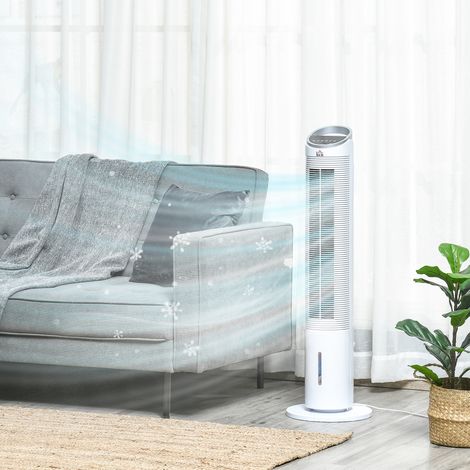 Raffrescatore d'aria 4 in 1 - oscillante - timer, 3 modalità, 3 velocità - telecomando, 2 impacchi di ghiaccio