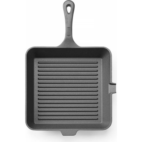 Gusseisenpfanne zum Grillen von Fleisch und Gemüse 265 x 265 mm (1/3)