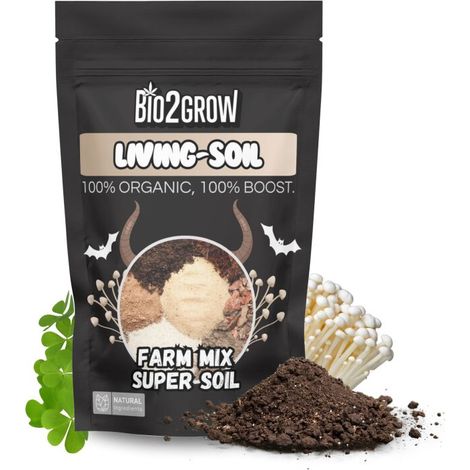 Bio2Grow Living Soil 20 Liter – Vorgedüngte Aktiv-Erde für biologischen Anbau (1/5)
