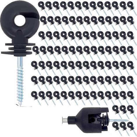 Isolateur à visser pour clôture électrique, 100 pièces, B-- (1/5)