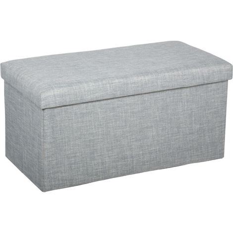 Banquette Coffre Pliante "Tomaz" 76cm Gris Clair
