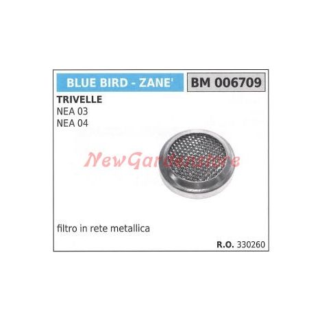 Filtro in rete metallica BLUE BIRD per trivella NEA 03 04 006709