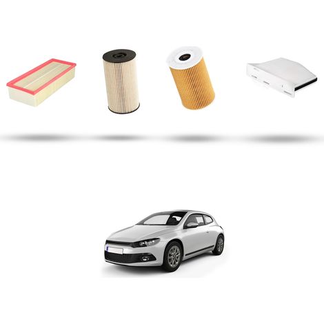 Kit tagliando 4 filtri compatibile con VW Scirocco III (1K8) 2.0 TDI 125kw Dal 2009 (1/5)