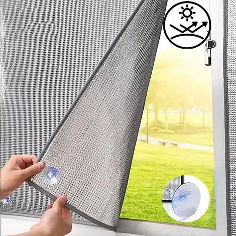 Film occultant pour fenêtres, protection solaire en aluminium, protection UV pour vitres de voiture et de chambre, 50x100 cm (1/5)