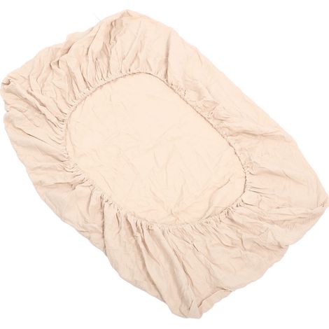 Drap-housse pour lit bébé, 100% coton froissé, doux, respirant et confortable, kaki. Convient pour matelas de lit bébé et lit enfant. (1/5)