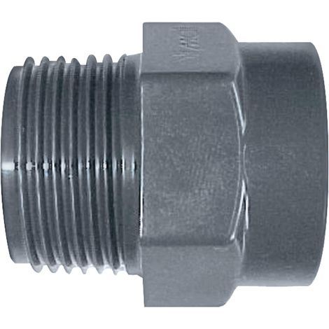 Mamelon PVC M/F Jardibric Raccords PVC à Visser PN10 Raccordements Arrosage Enterré (M 26x34 F 15x21)