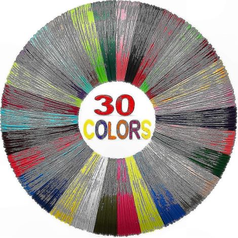 1,75 mm PLA-Filament für 3D-Stifte, 30 verschiedene Farben, hohe Präzision, 10 Fuß pro Farbton, insgesamt 300 Fuß, kreative Kunst, feine und stabile Druckqualität. (1/5)
