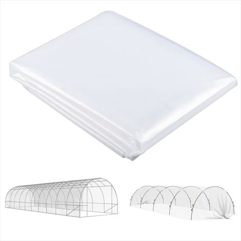 Serre de jardin 6 x 10m bâche transparente polyéthylène anti-UV (1/5)