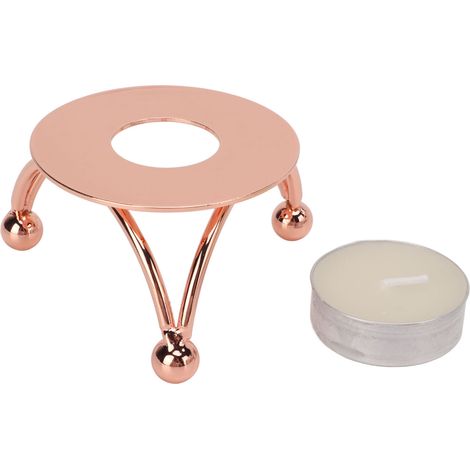 Four à cire de style vintage, trépied portable résistant aux hautes températures pour le scellage de la cire, or rose, adapté aux travaux manuels. (1/5)