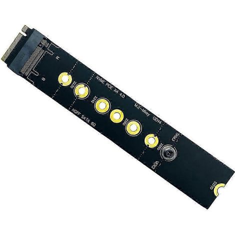 Carte adaptatrice M.2 NVMe PCIe x4 4.0 Gen 4 prenant en charge les SSD M.2 Key M vers NGFF NVMe+ 2280 et 22110 (High-S QAQ). (1/5)