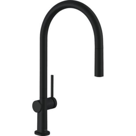 Mitigeur de lavabo 210 Talis M5414 1jet sortie extensible sBox noir mat (1/10)