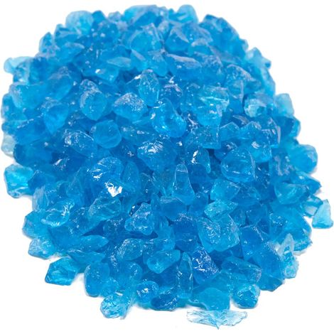 GHIAIA GRANDE VETRO CELESTE 320/350GR ACCESSORI PER PRESEPE (1/4)
