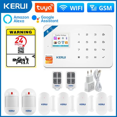 (Pack 3) Système d'alarme domestique sans fil WiFi GSM Kit de sécurité intelligent anti-graffiti, détecteur de mouvement antivol (1/5)