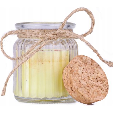 Vela de soja perfumada en vaso de cristal - Vela de vainilla