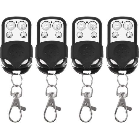 EVGATSAUTO Cloning Keychain, 4pcs Universal 433MHz Plastic Cloning Wireless Remote Control Key Ring Suitable for Car Garage Door Door (1/3)